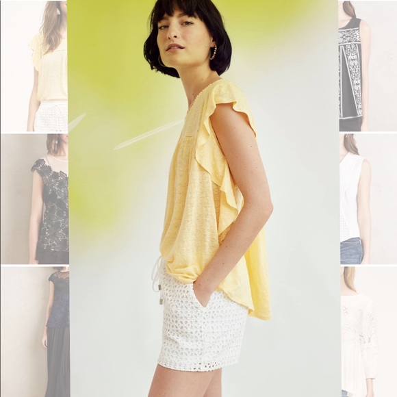 ANTHROPOLOGIE: Yellow Tee - Picture 2 of 2